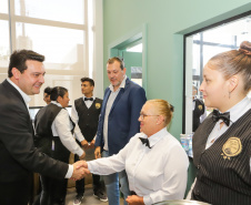 O governador Carlos Massa Ratinho Junior exaltou novamente a importância das cooperativas para a economia do Paraná durante a inauguração da nova sede administrativa do Sicredi em Palotina