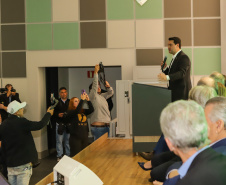 O governador Carlos Massa Ratinho Junior exaltou novamente a importância das cooperativas para a economia do Paraná durante a inauguração da nova sede administrativa do Sicredi em Palotina