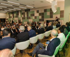 O governador Carlos Massa Ratinho Junior exaltou novamente a importância das cooperativas para a economia do Paraná durante a inauguração da nova sede administrativa do Sicredi em Palotina