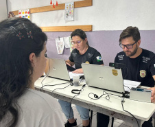  PCPR na Comunidade leva serviços de polícia judiciária para mais de 250 pessoas nos bairros Pinheirinho e Santa Cândida em Curitiba