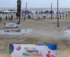 Janeiro, 27 de janeiro de 2024 - Balão na estrutura da Arena Verão Maior Paraná em Caiobá.