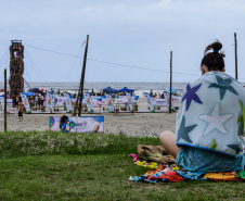 Janeiro, 27 de janeiro de 2024 - Balão na estrutura da Arena Verão Maior Paraná em Caiobá.