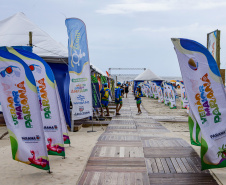 Janeiro, 27 de janeiro de 2024 - Balão na estrutura da Arena Verão Maior Paraná em Caiobá.