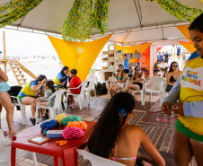 Janeiro, 27 de janeiro de 2024 - Balão na estrutura da Arena Verão Maior Paraná em Caiobá.