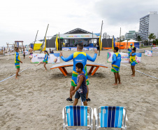 Janeiro, 27 de janeiro de 2024 - Balão na estrutura da Arena Verão Maior Paraná em Caiobá.