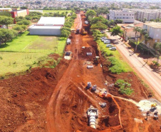 Drenagem e terraplenagem marcam avanço das obras do Viaduto da PUC em Londrina