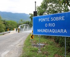 DER/PR conclui recuperação estrutural da ponte sobre o Rio Nhundiaquara, em Morretes Foto: Geraldo Bubniak/AEN