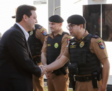 Carambeí, 13 de junho de 2024 - O governador Carlos Massa Ratinho Jr visita a nova fábrica de garrafas da Ambev, que está sendo construída em Carambeí, nos Campos Gerais.