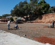 OBRAS NO NOROESTE – O Governo do Estado tem investido na melhoria de infraestrutura dos municípios da região Noroeste com o objetivo de potencializar o turismo às margens do Rio Paraná. 