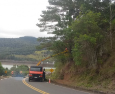 DER PR-170 Pinhão conservação de faixa de domínio