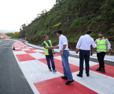 PR-170 Pinhão área de escape Governador vistoria nova área de escape da PR-170 em Pinhão