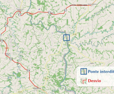  Ponte entre Quarto Centenário e Nova Aurora vai ser interditada para reformas 