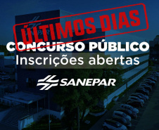 Inscrições para concurso da Sanepar encerram segunda-feira (21)