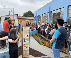 Sanepar inaugura Jardim de Água e Mel em Piraí do Sul