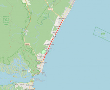 DER PR-412 entre Matinhos e Praia de Leste