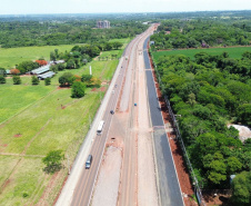 duplicação da BR-469 (Rodovia das Cataratas) em Foz do Iguaçu.