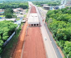 duplicação da BR-469 (Rodovia das Cataratas) em Foz do Iguaçu.