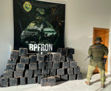 Polícia Militar do Paraná apreende quase uma tonelada de maconha em Perobal-PR 