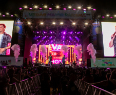 Pontal do Paraná, 21 de fevereiro de 2025 - Show de George Henrique e Rodrigo, no Centro de Eventos Marisol, dentro da programação do Verão Maior Paraná.