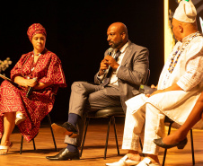 Curitiba, 21 de março de 2025 - 1º Seminário Estadual de Políticas Públicas de Combate ao Racismo – Respeito e Reconhecimento dos Povos de Terreiro e Religião de Matriz Africana, no Teatro Guaíra.