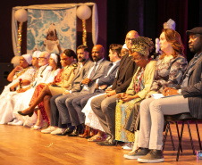Curitiba, 21 de março de 2025 - 1º Seminário Estadual de Políticas Públicas de Combate ao Racismo – Respeito e Reconhecimento dos Povos de Terreiro e Religião de Matriz Africana, no Teatro Guaíra.