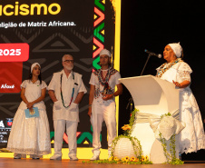 Curitiba, 21 de março de 2025 - 1º Seminário Estadual de Políticas Públicas de Combate ao Racismo – Respeito e Reconhecimento dos Povos de Terreiro e Religião de Matriz Africana, no Teatro Guaíra.