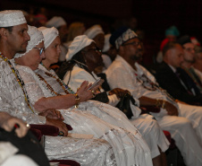 Curitiba, 21 de março de 2025 - 1º Seminário Estadual de Políticas Públicas de Combate ao Racismo – Respeito e Reconhecimento dos Povos de Terreiro e Religião de Matriz Africana, no Teatro Guaíra.
