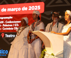 Curitiba, 21 de março de 2025 - 1º Seminário Estadual de Políticas Públicas de Combate ao Racismo – Respeito e Reconhecimento dos Povos de Terreiro e Religião de Matriz Africana, no Teatro Guaíra.