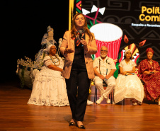 Curitiba, 21 de março de 2025 - 1º Seminário Estadual de Políticas Públicas de Combate ao Racismo – Respeito e Reconhecimento dos Povos de Terreiro e Religião de Matriz Africana, no Teatro Guaíra.