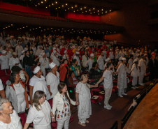 Curitiba, 21 de março de 2025 - 1º Seminário Estadual de Políticas Públicas de Combate ao Racismo – Respeito e Reconhecimento dos Povos de Terreiro e Religião de Matriz Africana, no Teatro Guaíra.