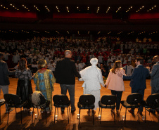 Curitiba, 21 de março de 2025 - 1º Seminário Estadual de Políticas Públicas de Combate ao Racismo – Respeito e Reconhecimento dos Povos de Terreiro e Religião de Matriz Africana, no Teatro Guaíra.