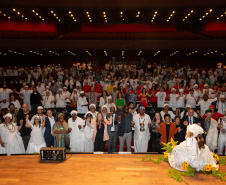 Curitiba, 21 de março de 2025 - 1º Seminário Estadual de Políticas Públicas de Combate ao Racismo – Respeito e Reconhecimento dos Povos de Terreiro e Religião de Matriz Africana, no Teatro Guaíra.
