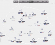 25 cidades registraram a menor temperatura do ano no sábado, domingo e nesta segunda-feira