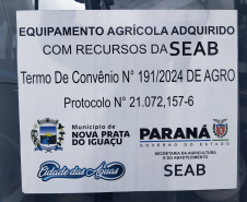 SEAB ENTREGA MÁQUINAS NOVA PRATA DO IGUAÇU