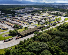 Porto de Paranaguá recebe o maior volume de caminhões da história no Pátio de Triagem