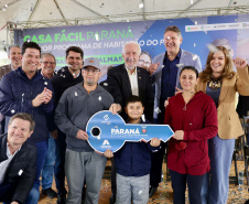 O vice-governador Darci Piana participa da inauguração do Residencial Verdes Campos. São 199 casas, sendo todas as unidades subsidiadas pelo Governo do Estado, por meio do Casa Fácil Paraná.