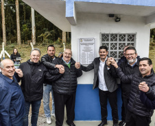 Sanepar inaugura sistema de água tratada para 112 famílias em Agudos do Sul 