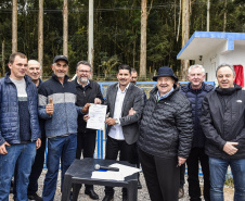 Sanepar inaugura sistema de água tratada para 112 famílias em Agudos do Sul 