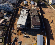 São José dos Pinhais, 18 de julho de 2025 - Construção do Hospital e Maternidade SJP, na Região Metropolitana de Curitiba (RMC).