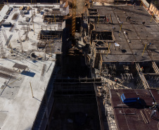 São José dos Pinhais, 18 de julho de 2025 - Construção do Hospital e Maternidade SJP, na Região Metropolitana de Curitiba (RMC).