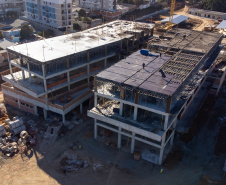 São José dos Pinhais, 18 de julho de 2025 - Construção do Hospital e Maternidade SJP, na Região Metropolitana de Curitiba (RMC).