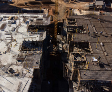 São José dos Pinhais, 18 de julho de 2025 - Construção do Hospital e Maternidade SJP, na Região Metropolitana de Curitiba (RMC).