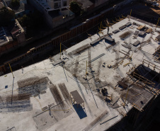 São José dos Pinhais, 18 de julho de 2025 - Construção do Hospital e Maternidade SJP, na Região Metropolitana de Curitiba (RMC).