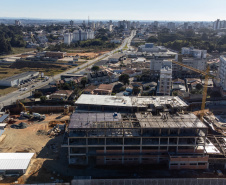 São José dos Pinhais, 18 de julho de 2025 - Construção do Hospital e Maternidade SJP, na Região Metropolitana de Curitiba (RMC).