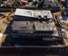 São José dos Pinhais, 18 de julho de 2025 - Construção do Hospital e Maternidade SJP, na Região Metropolitana de Curitiba (RMC).