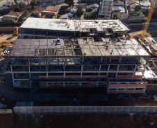 São José dos Pinhais, 18 de julho de 2025 - Construção do Hospital e Maternidade SJP, na Região Metropolitana de Curitiba (RMC).