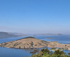 SETU - Com vista para a Represa de Chavantes, maior tirolesa do Paraná tem 1 km de extensão