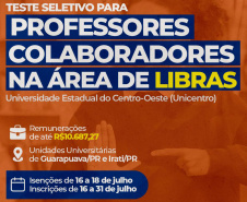 UNICENTRO - Últimos dias de inscrições para processo seletivo para professores colaboradores
