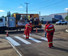 DETRAN - Obras de sinalização iniciadas pelo Detran em junho somam mais de R$ 1,3 milhão