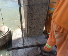 reforma da ponte sobre o Rio Ivaí na PR-317 entre Floresta e Engenheiro Beltrão